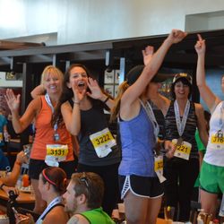 Hermes Sports and Events - Celebrating after the Hofbrauhaus race!