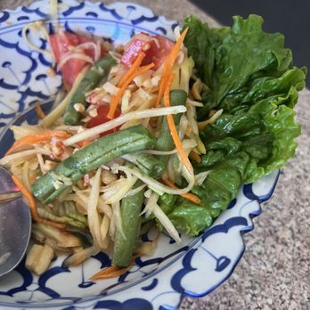 Thai Palace Restaurant - Papaya salad - half eaten lol - Thai Near Me - Kalispell, Montana