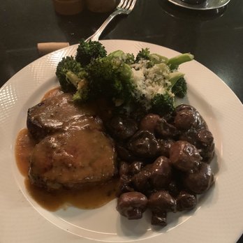 TOWN - Steak au poivre with broccoli and mushrooms - Steakhouses Near Me - San Carlos, California TOWN - Steak au poivre with broccoli and mushrooms - Steakhouses Near Me - San Carlos, California
