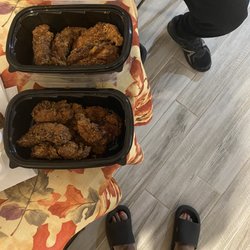 Plucky's Chicken - Burnt chicken strips.