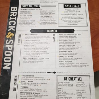 Brick & Spoon - Tupelo - Menu - Breakfast & Brunch Near Me - Tupelo, Mississippi Brick & Spoon - Tupelo - Menu - Breakfast & Brunch Near Me - Tupelo, Mississippi