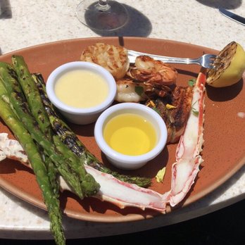 Poseidon on the Beach - I skipped the rice and did double asparagus! So yummy - Seafood Near Me - Del Mar, California