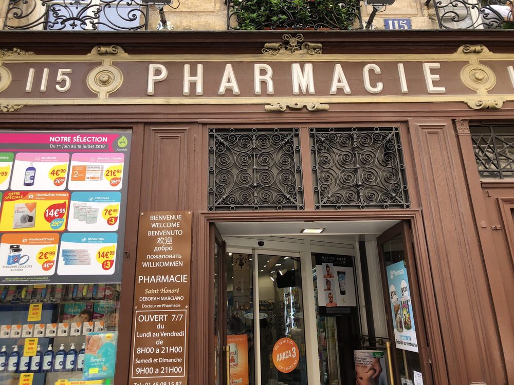 PHARMACIE SAINT HONORÉ Updated September 2024 115 rue SaintHonoré