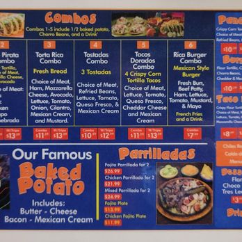 Taco Rico - Menu 1 - Mexican Near Me - McAllen, Texas