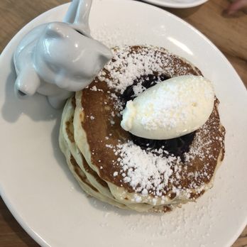 Launderette - Buttermilk Pancakes with maple blueberry compote - New American Near Me - Austin, Texas