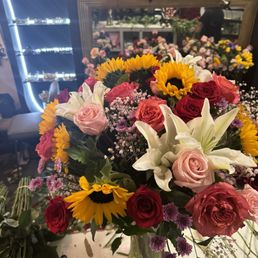 Arrangement for a mother's birthday. Arrangement for a mother's birthday.