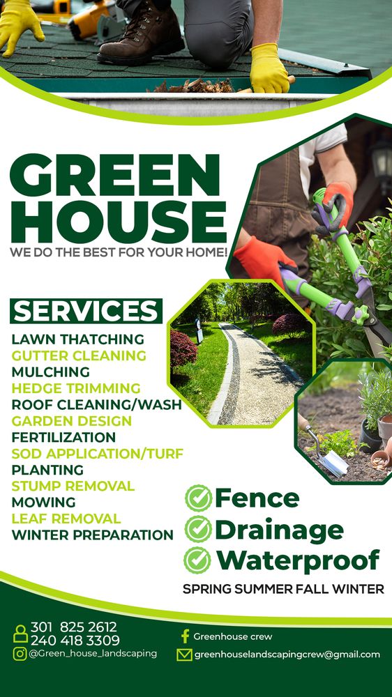 GREENHOUSE LANDSCAPING North Potomac, Maryland Landscaping Phone