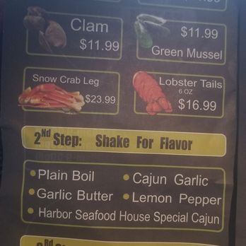 Harbor Seafood Cajun House - Menu - Seafood Near Me - Phoenix, Arizona