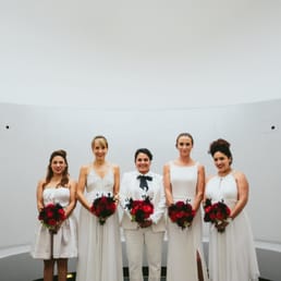 The bridesmaid's bouquets.