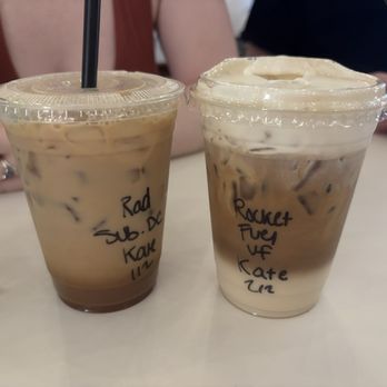 Fireproof Coffee - Radiant Razz and Rocket Fuel with cold foam - Coffee & Tea Near Me - Redlands, California