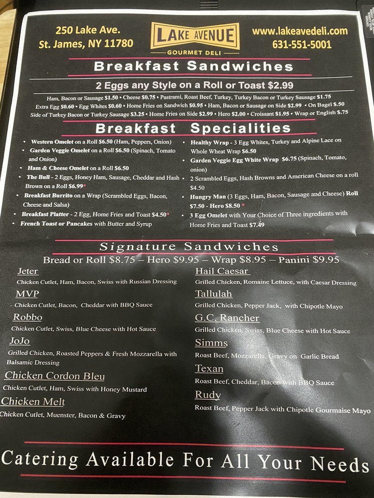 LAKE AVE DELI 21 Reviews 250 Lake Ave, Saint James, New York