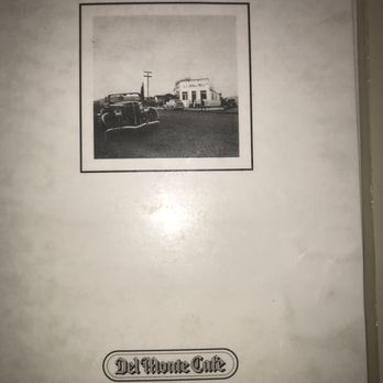 Del Monte Cafe - Menu cover. - Breakfast & Brunch Near Me - San Luis Obispo, California