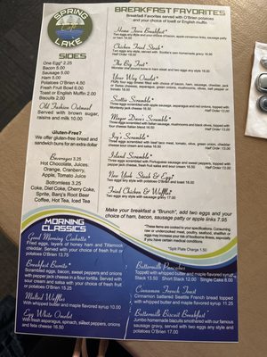 Menu photo 1 Spring Lake Cafe Fircrest, WA