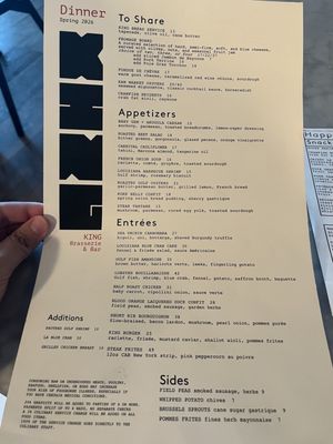 Menu photo 3 King Brasserie New Orleans, LA Menu photo 3 King Brasserie New Orleans, LA