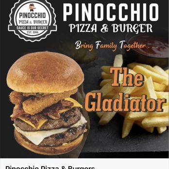 Pinocchio Pizza & Burger - the gladiator - Pizza Near Me - Edmonton, Alberta Pinocchio Pizza & Burger - the gladiator - Pizza Near Me - Edmonton, Alberta