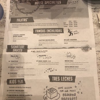 Chuy's - Menu - Mexican Near Me - Fort Worth, Texas