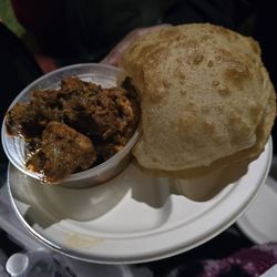Spice King Indian Food Truck - Puri and chicken curry