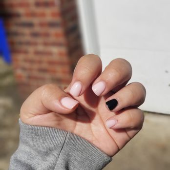Rouge Nails - SNS Pink & Black nails - Nail Salons Near Me - Bloomfield, New Jersey