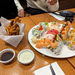 Kibo Sushi House - Squid Karage and Maki & Sushi Platter A