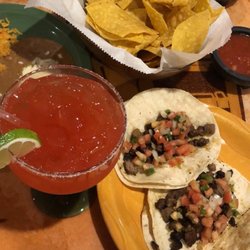 Los Agaves Mexican Grill - Strawberry margarita and carne asada tacos!