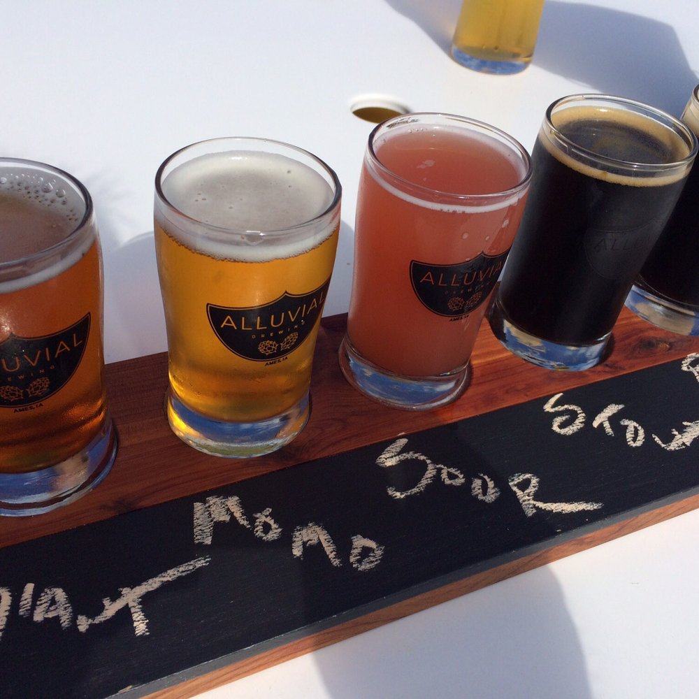 Alluvial Brewing - Beer flight - Breweries Near Me - Ames, Iowa