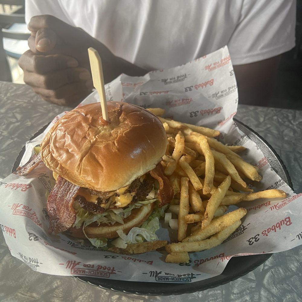 Bubba's 33 - Bacon cheeseburger - Burgers Near Me - Fayetteville, North Carolina