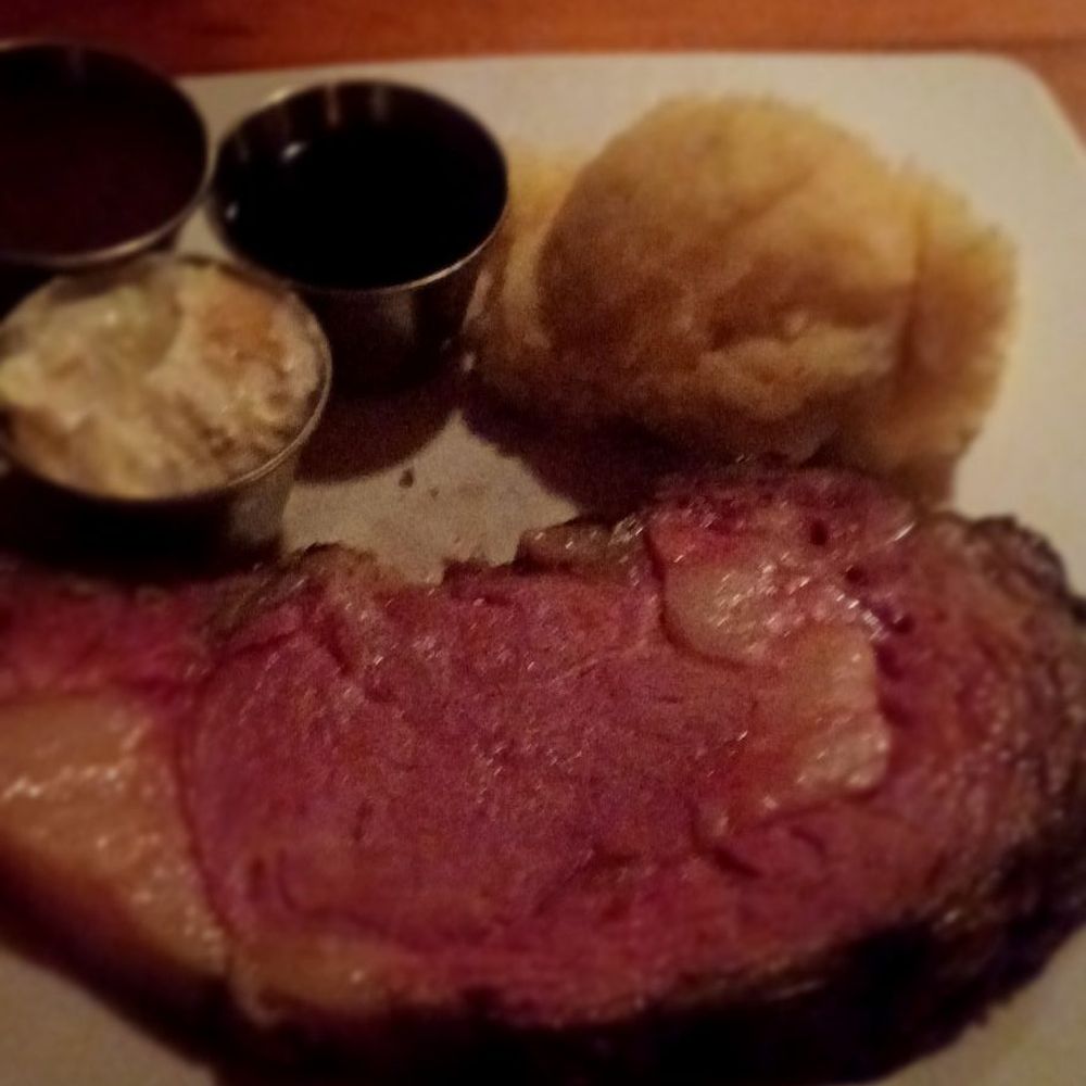 Feeney's Restaurant and Bar - 10 ounce overly fatty on each side prime-rib dinner. - Bars Near Me - Phoenix, Arizona