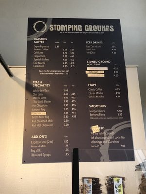 Menu photo 1 Stomping Grounds Pitt Meadows, BC Menu photo 1 Stomping Grounds Pitt Meadows, BC