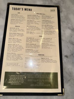 Menu photo 4 Zocca Cucina Italiana Dedham, MA