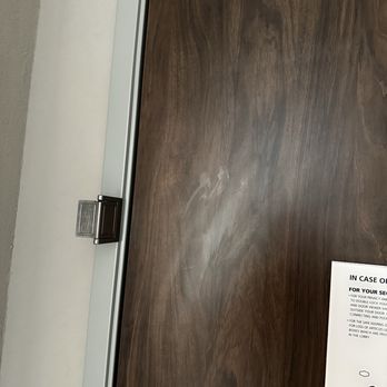 Hampton Inn Batesville - Smeared hand print on the door - Hotels Near Me - Batesville, Arkansas