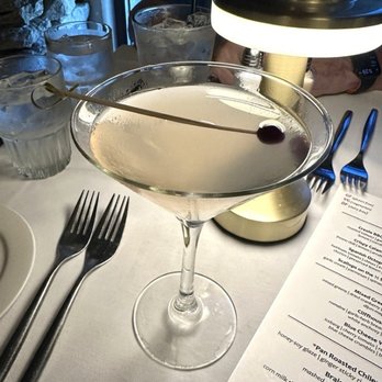 La Quinta Cliffhouse - Peach Blossom Cosmo - Seafood Near Me - La Quinta, California