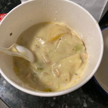 Dune Brothers - Quart size clam chowder. It is good, but we didn't care for the giant chunks of potatoes. - New American Near Me - Providence, Rhode Island Dune Brothers - Quart size clam chowder. It is good, but we didn't care for the giant chunks of potatoes. - New American Near Me - Providence, Rhode Island