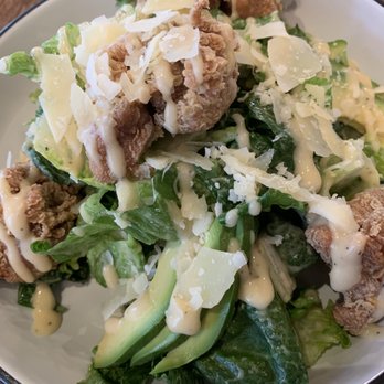 Darla Cafe - Heavily dressed Caesar with Kaarage chicken. - Asian Fusion Near Me - Saratoga, California Darla Cafe - Heavily dressed Caesar with Kaarage chicken. - Asian Fusion Near Me - Saratoga, California