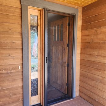 Jeff Denison - Installed a Jamb extension on existing entry Door Jamb and installed an Anderson Sliding screen door to keep the bugs out during the day. - Carpenters Near Me