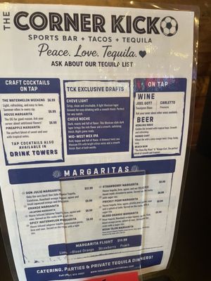 Menu photo 1 Corner Kick Omaha, NE