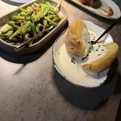 El Gaucho - Green beans and baked potato sides
