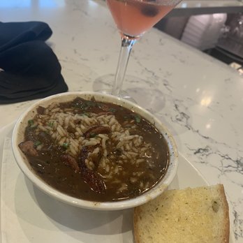 The Rouxpour - Seafood Gumbo and Blueberry Martini - Cajun/Creole Near Me - Houston, Texas