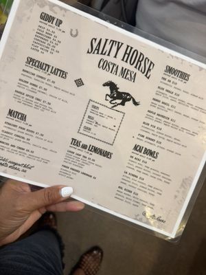 Menu photo 1 Salty Horse Costa Mesa, CA Menu photo 1 Salty Horse Costa Mesa, CA