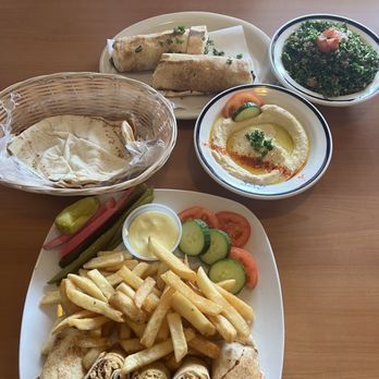 Hanadi's Mediterranean Food - Hanadi's chicken shawarma plate, lamb kebab wrap, hummus, tabbouleh salad - Mediterranean Near Me - Pittsburgh, Pennsylvania