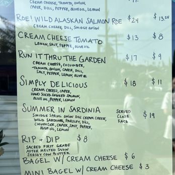 Courage Bagels - Menu. Bagel sandwiches - Bagels Near Me - Los Angeles, California