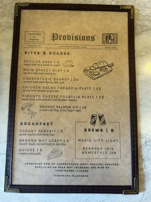 Menu photo 8 Stable Reserve Distillery Franklin, TN