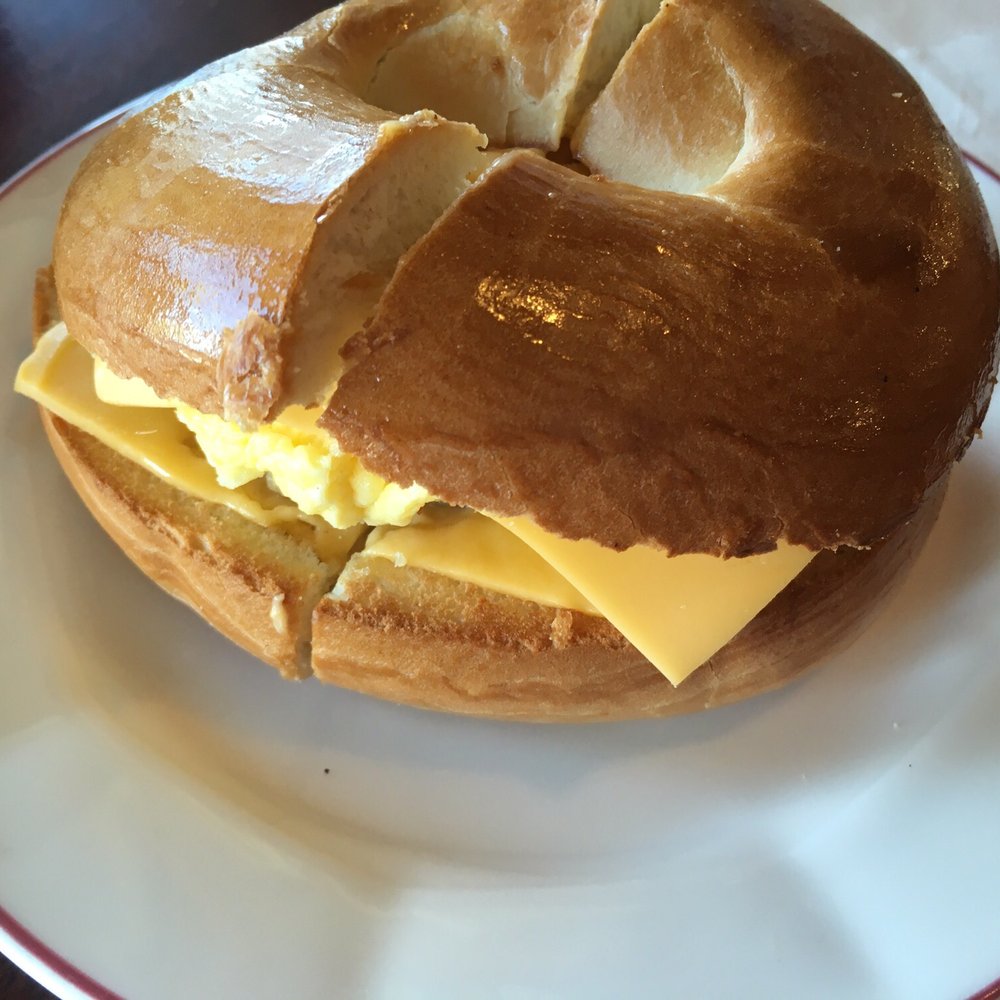Gizzi's Coffee - Sausage, egg, and cheese on a plain bagel - Sandwiches Near Me - Delray Beach, Florida