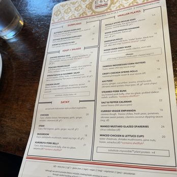 E&O Kitchen and Bar - Menu - Asian Fusion Near Me - San Francisco, California