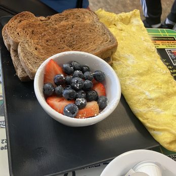 The Dor-Stop Restaurant - Omelette with rye bread and fruit - Breakfast & Brunch Near Me - Pittsburgh, Pennsylvania The Dor-Stop Restaurant - Omelette with rye bread and fruit - Breakfast & Brunch Near Me - Pittsburgh, Pennsylvania