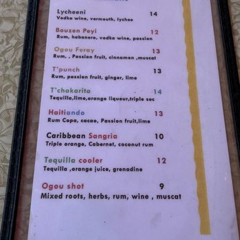 T'chaka - Cocktail menu - Seafood Near Me - Oakland, California T'chaka - Cocktail menu - Seafood Near Me - Oakland, California