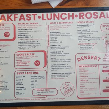 Rosales diner - Food Menu - Diners Near Me - Hamilton, Ontario