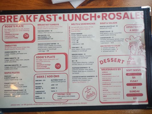 Menu photo 1 Rosales diner Hamilton, ON