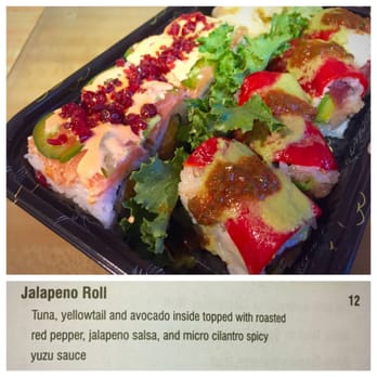 Kiku Asian Bistro - Jalapeño roll on the right. Passion roll on the left. - Sushi Bars Near Me - Brooklyn, New York