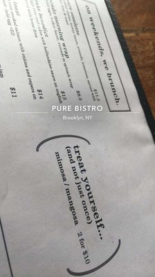 Menu photo 7 Pure Bistro Brooklyn, NY