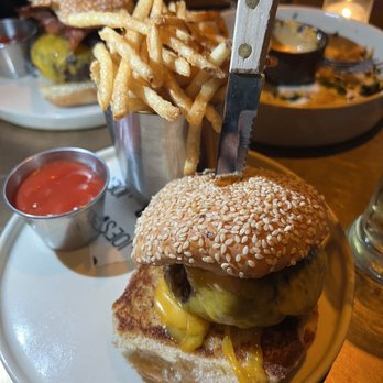 Joe's Pub at The Public - Cheese burger with fries - Music Venues Near Me - New York, New York